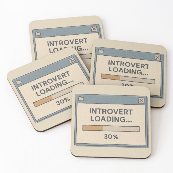 Item preview, "Introvert Loading... 30%" - Retro Progress Bar Design designed and sold by notokstudio.