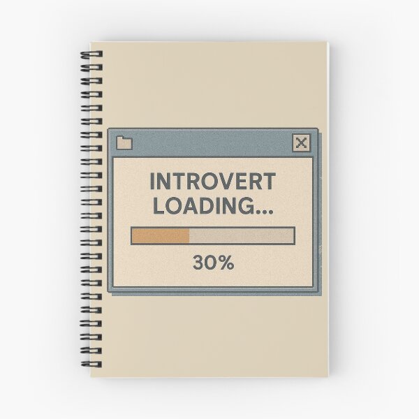 Item preview, "Introvert Loading... 30%" - Retro Progress Bar Design designed and sold by notokstudio.
