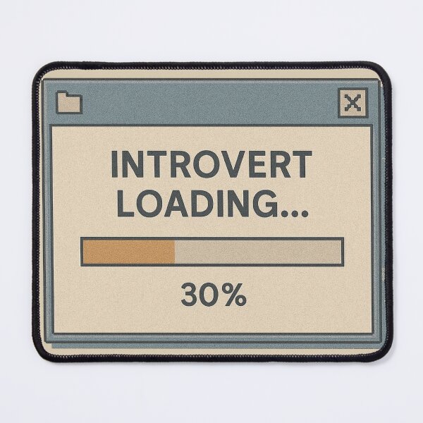 Item preview, "Introvert Loading... 30%" - Retro Progress Bar Design designed and sold by notokstudio.