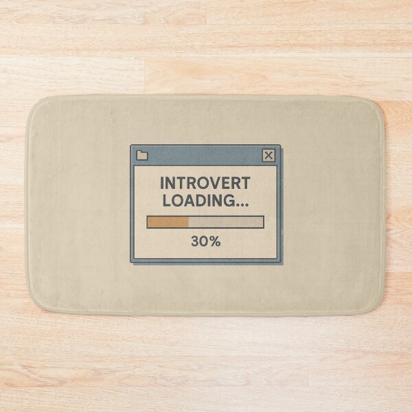 Item preview, "Introvert Loading... 30%" - Retro Progress Bar Design designed and sold by notokstudio.