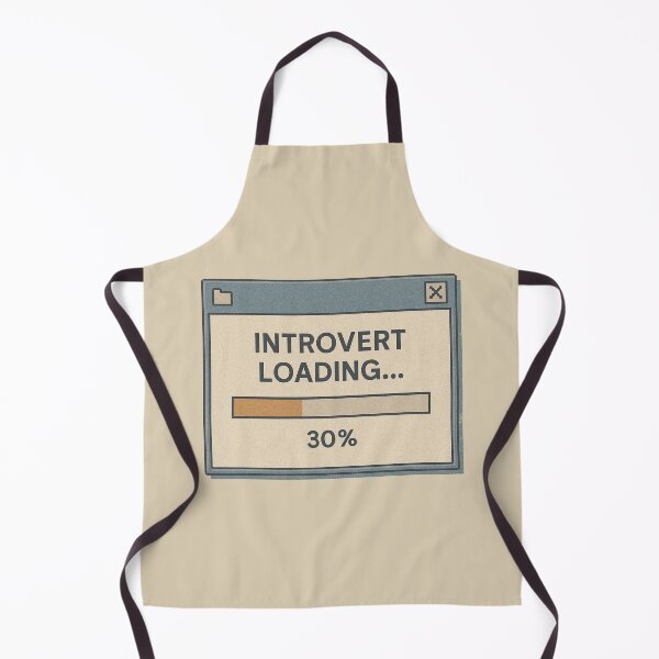 Item preview, "Introvert Loading... 30%" - Retro Progress Bar Design designed and sold by notokstudio.