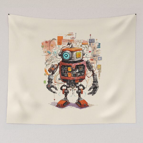Item preview, Industrial vintage robot design – Cool kids decor designed and sold by CroesCreations.