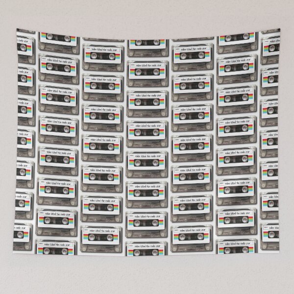 Item preview, Video Killed the Radio Star – Retro Cassette Tape Design designed and sold by hangmeart.