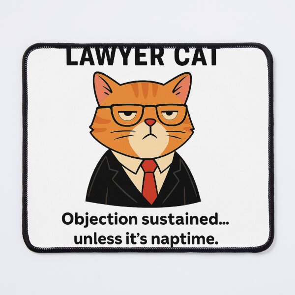 Item preview, Lawyer Cat – Objection Sustained (Unless It’s Naptime) designed and sold by Teenomix.