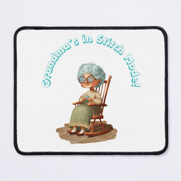 Item preview, Knitting Granny Character Illustration designed and sold by Ms. Iryna.