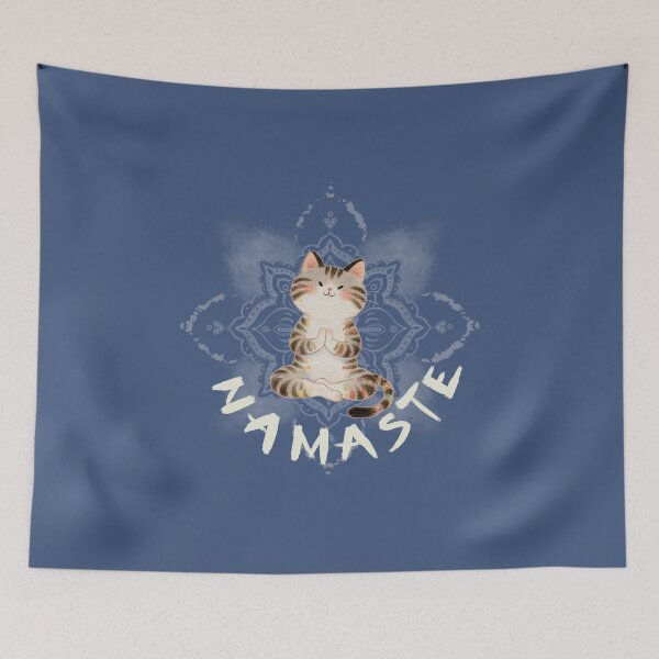 Item preview, Namaste Yoga Cat With Mandala designed and sold by Lee Yeng.