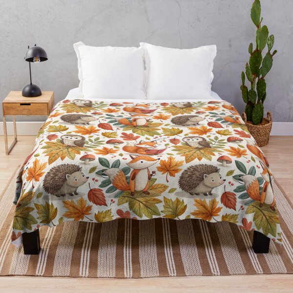 Item preview, Autumn Forest Friends Seamless Pattern with Cute Animals. designed and sold by RGShirtWorks.