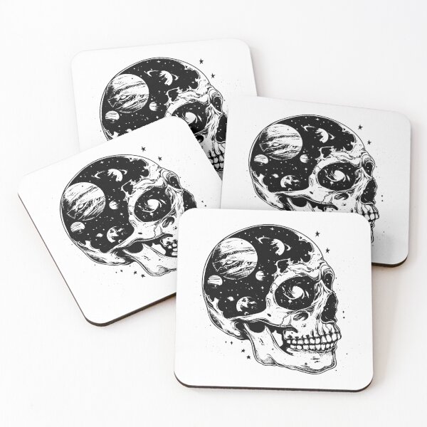 Item preview, Cosmic Skull Universe | Gothic Celestial Death Art designed and sold by inkoutninja.