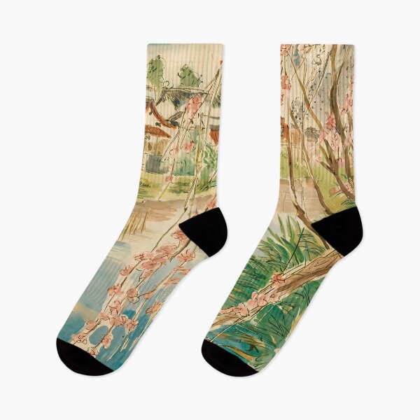 Item preview, Antique Japanese Watercolor Painting designed and sold by Tamas Das.