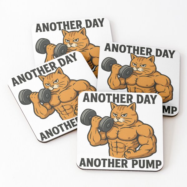 Item preview, Funny Gym Cat - Another Day Another Pump - Cat muscle training - Cat weightlifting designed and sold by Gniesss.