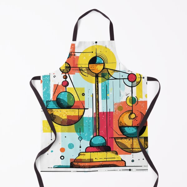Item preview, Retro Colorful Weighing Scale Illustration – Abstract Balance Art designed and sold by Moss and Moon Studio.