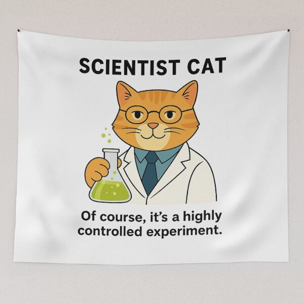 Item preview, Scientist Cat – Controlled Chaos, Meow-Style designed and sold by Teenomix.