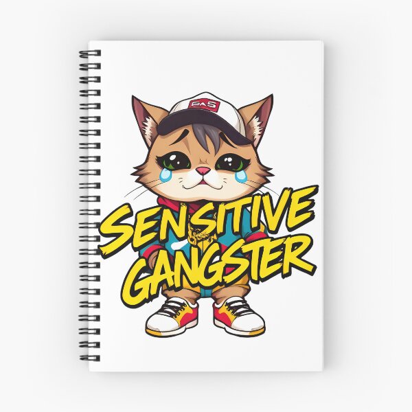 Item preview, Sensitive Gangster – Crying Cartoon Cat in Colorful 90s Streetwear Style designed and sold by GYPbyGERI.