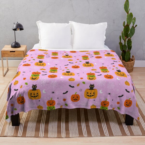 Item preview, pumpkins and black cats designed and sold by burbura.
