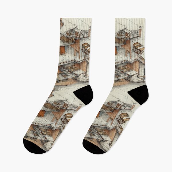 Item preview, Architectural Sketch Pattern Design designed and sold by Hunzaly.