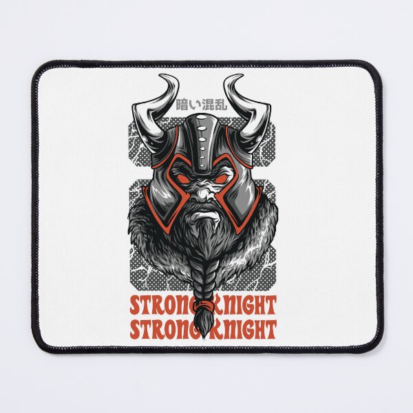 Item preview, Strong Knight – Viking Warrior Helmet Illustration with Japanese Text designed and sold by TeesHearts100.