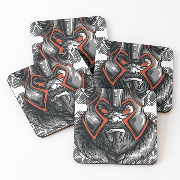 Item preview, Strong Knight – Viking Warrior Helmet Illustration with Japanese Text designed and sold by TeesHearts100.
