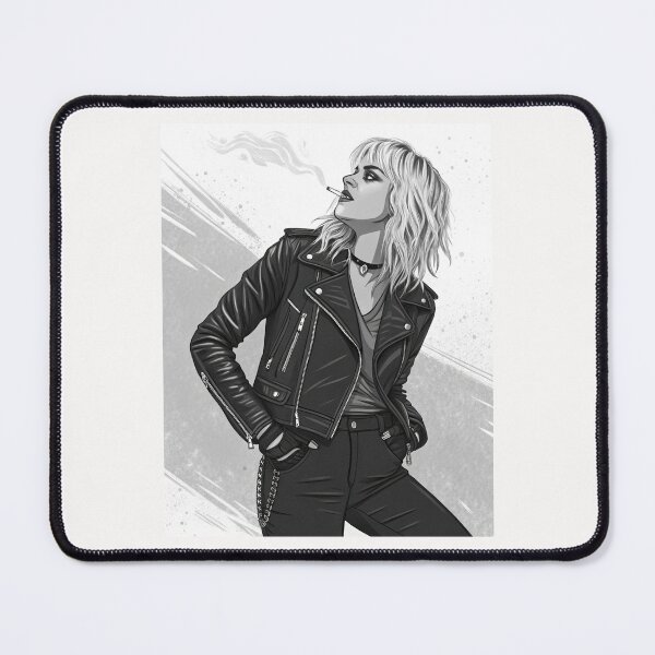 Item preview, Emily Armstrong Punk Style – Black and White Rebel Portrait Art designed and sold by JayceTucker89.
