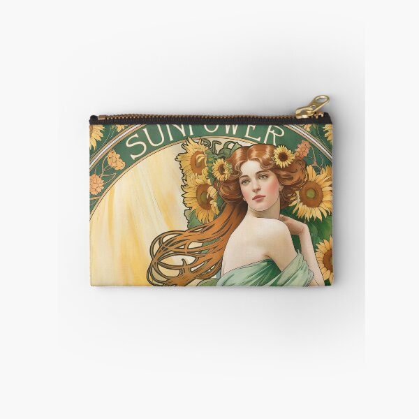 Item preview,  Alphonse Mucha Inspired Painting Depicting a Woman & Sunflower designed and sold by Tamas Das.