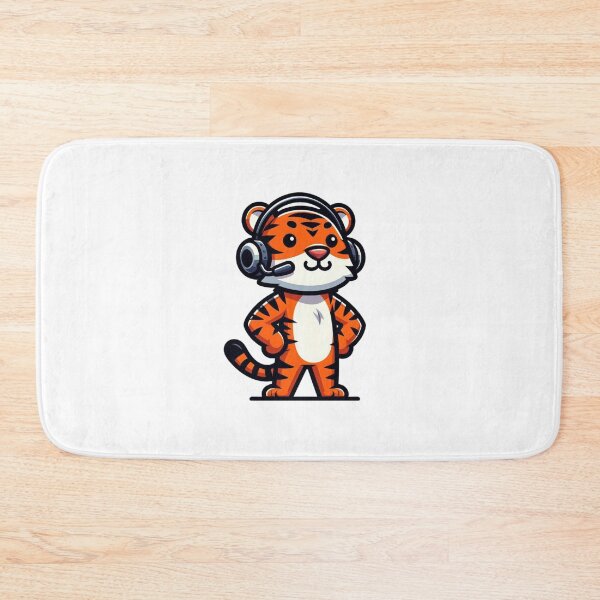 Item preview, Confident Cartoon Tiger in Headphones – Music and gaming Lover Attitude designed and sold by Confuzz1ed.