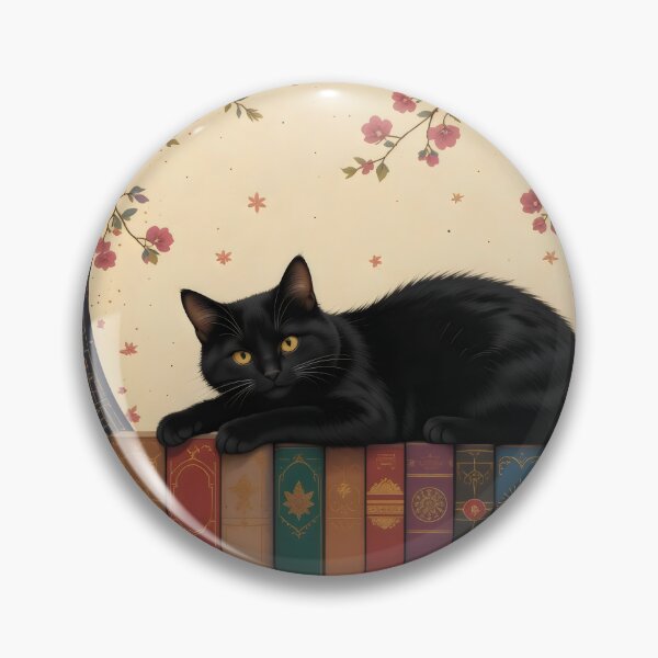 Item preview, Black Cat and Books designed and sold by FieldScent.