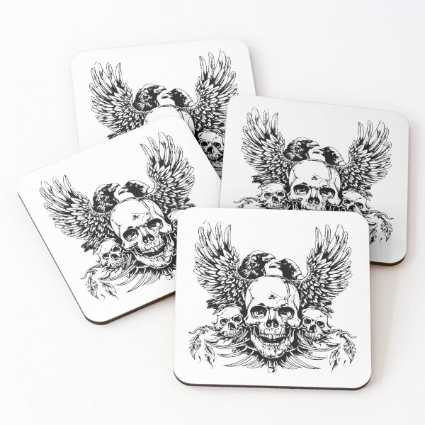 Item preview, Skulls and Ravens | Gothic Norse Death Symbolism Art designed and sold by inkoutninja.