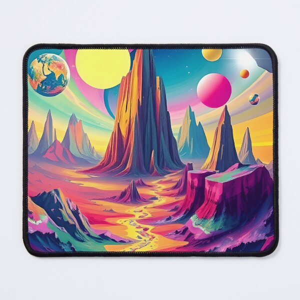 Item preview, Multidimensional Cosmic Portal with Alien Worlds and Geometric Frame designed and sold by AbdS07.