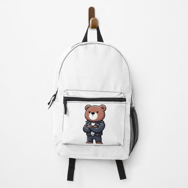 Item preview, Cartoon Bear in a Leather Jacket – Tough & Trendy Woodland Animal designed and sold by Confuzz1ed.