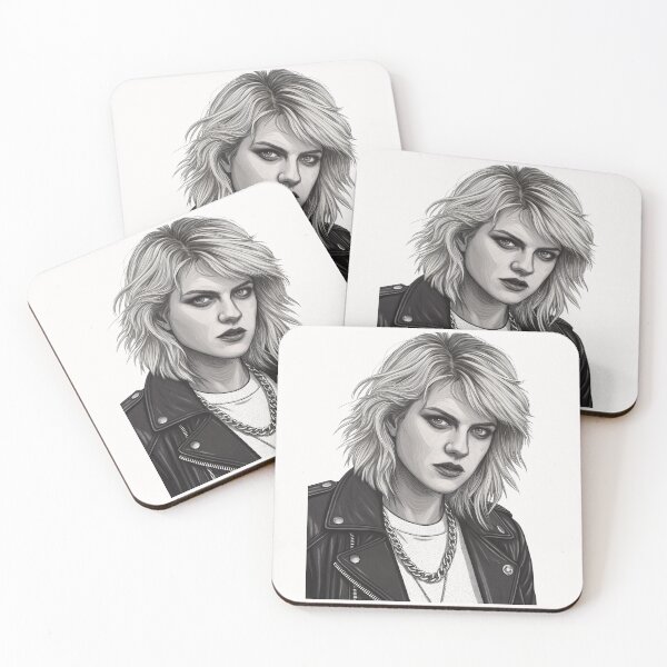 Item preview, Emily Armstrong – Cool Punk-Inspired Black and White Portrait Art designed and sold by JayceTucker89.