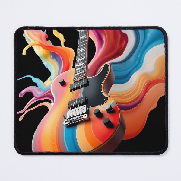 Item preview, Fluid Electric Guitar with Flowing Rainbow Energy Waves  designed and sold by AbdS07.