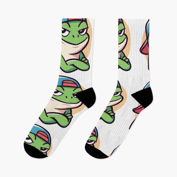 Item preview, Relaxed Cartoon Frog in a Backwards Cap – Swamp Cool Vibes designed and sold by Confuzz1ed.
