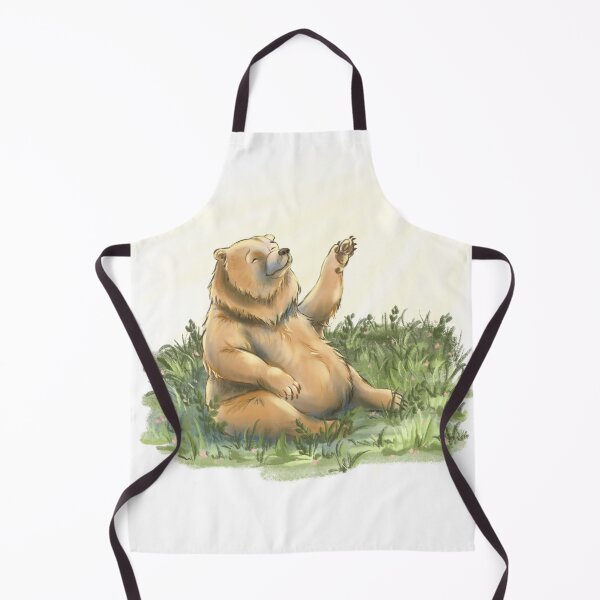 Item preview, Relaxing Bear in Sunshine – Whimsical Nature Art designed and sold by CreativeBu.
