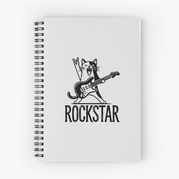 Item preview, Rock and Roll Cat for Music Lovers - Funny Rockstar Cat with Guitar Cool!!!  designed and sold by Printynest.