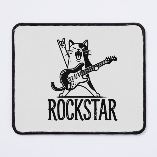 Item preview, Rock and Roll Cat for Music Lovers - Funny Rockstar Cat with Guitar Cool!!!  designed and sold by Printynest.