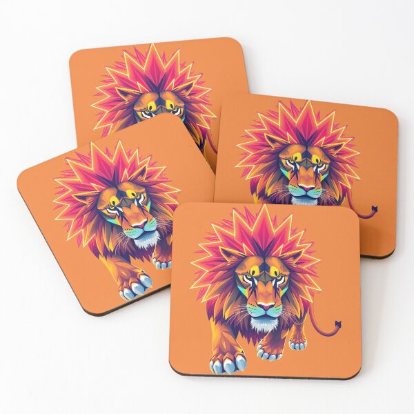 Item preview, Title: Geometric Lion Portrait with Vibrant Angular Art Style  designed and sold by AbdS07.