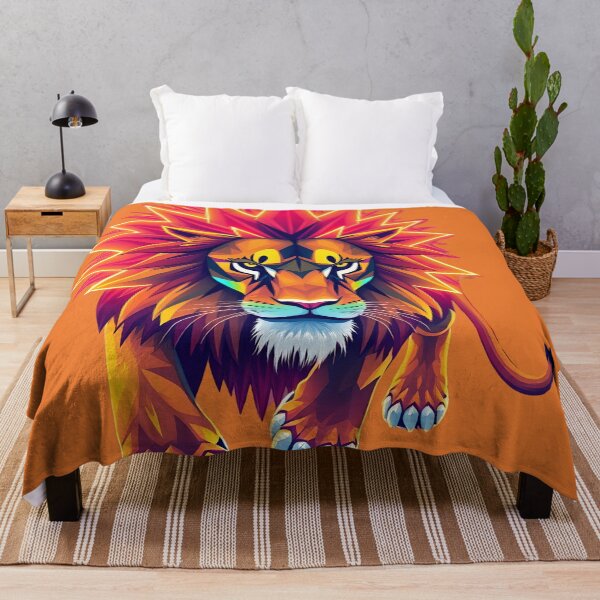 Item preview, Title: Geometric Lion Portrait with Vibrant Angular Art Style  designed and sold by AbdS07.