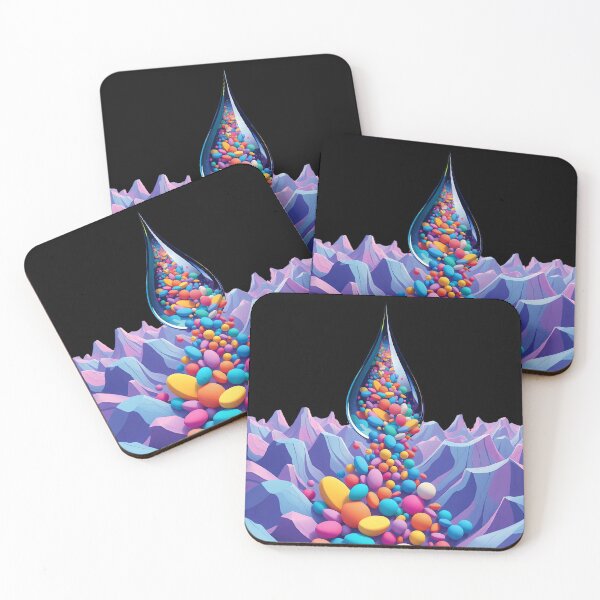 Item preview, Crystalline Water Droplet with Colorful Sphere Cascade Design designed and sold by AbdS07.