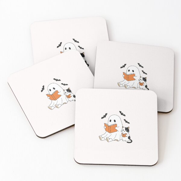 Item preview, Cute Halloween Ghost Reading Book designed and sold by MOHITSALVI.