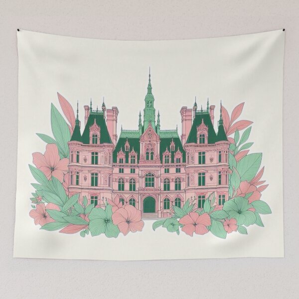 Item preview, French Castle - Modern Chateaucore Aesthetic Wall Art designed and sold by Sugar Wisdom .
