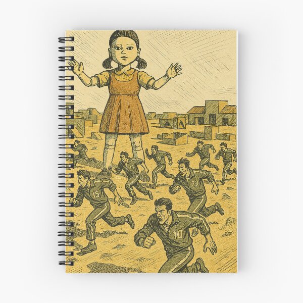 Item preview, Giant Doll Chase – Retro Survival Game-Inspired Vintage Illustration designed and sold by weirdfishes123.