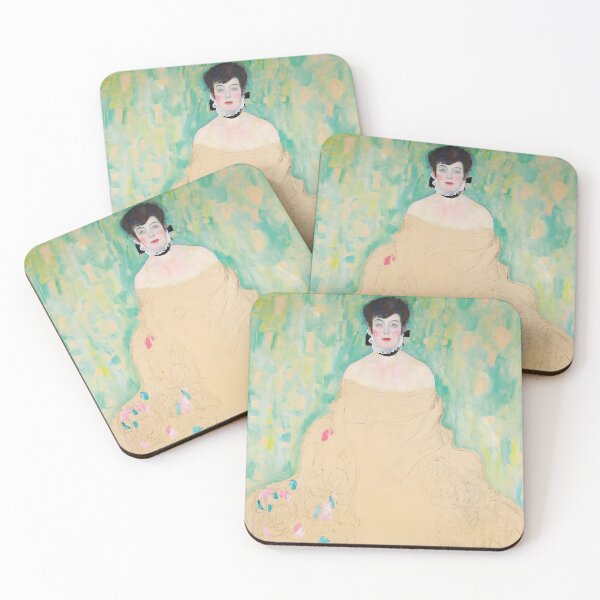 Item preview, Portrait of Amalie Zuckerkandl – unfinished art by Gustav Klimt (1917) designed and sold by EmeraldeaArt.
