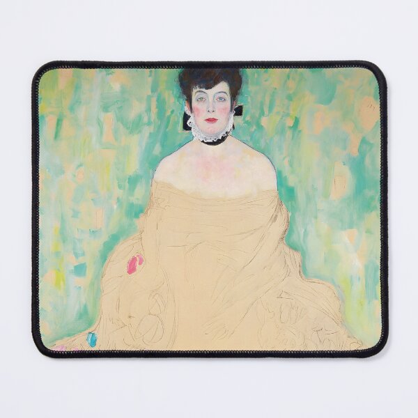 Item preview, Portrait of Amalie Zuckerkandl – unfinished art by Gustav Klimt (1917) designed and sold by EmeraldeaArt.