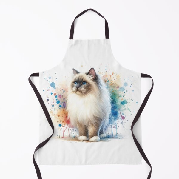 Item preview, Watercolor Ragdoll cat with blue eyes designed and sold by paulrommer.