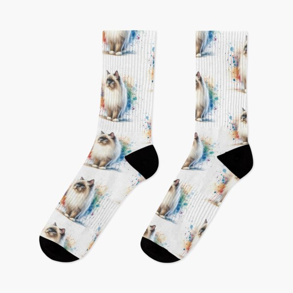 Item preview,  Watercolor Ragdoll cat with blue eyes designed and sold by paulrommer.