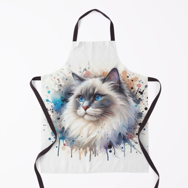 Item preview, Watercolor Ragdoll cat with blue eyes designed and sold by paulrommer.