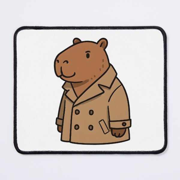 Item preview, Capybara in a Trench Coat - Funny Detective Animal Design designed and sold by designsbycow.