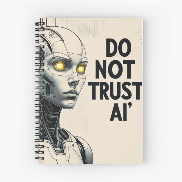 Item preview, Do Not Trust AI – Bold Artificial Intelligence Warning Design designed and sold by smitke.
