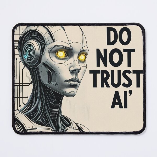 Item preview, Do Not Trust AI – Bold Artificial Intelligence Warning Design designed and sold by smitke.