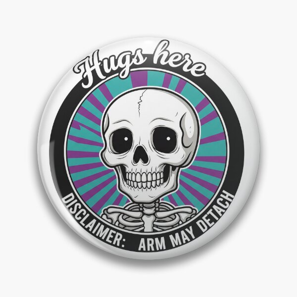 Item preview, Hugs Here Disclaimer: Arm May Detach Skeleton designed and sold by Owcomm.