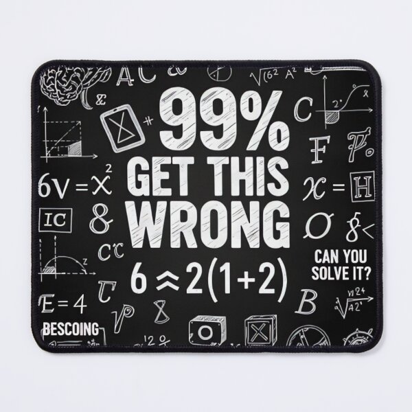 Item preview, 99% Get This Wrong – Chalkboard-Style Math Puzzle Design designed and sold by ARTReMi.